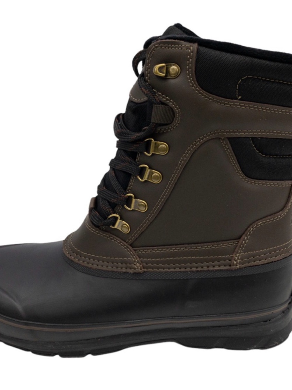Khombu Brown Leather Kenny Lace Up Tall Work Duck Boots 12